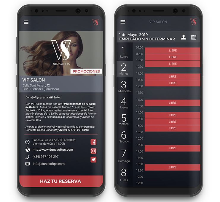 VIP Salon - App Personalizada de tu Salón de Belleza