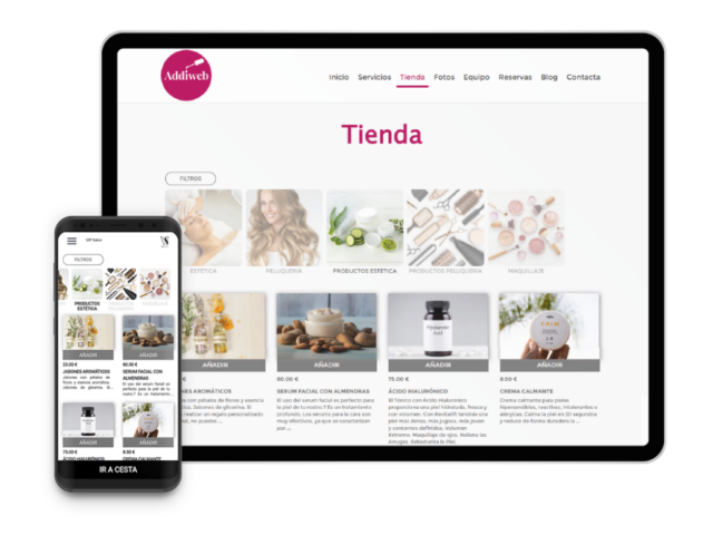 VIP Shop: Tu propia Tienda Online en la Web y APP de tu Peluquería o Estética