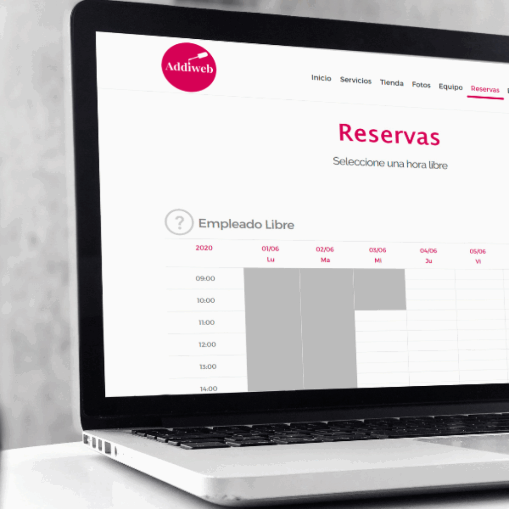 Addiweb: Reservas online